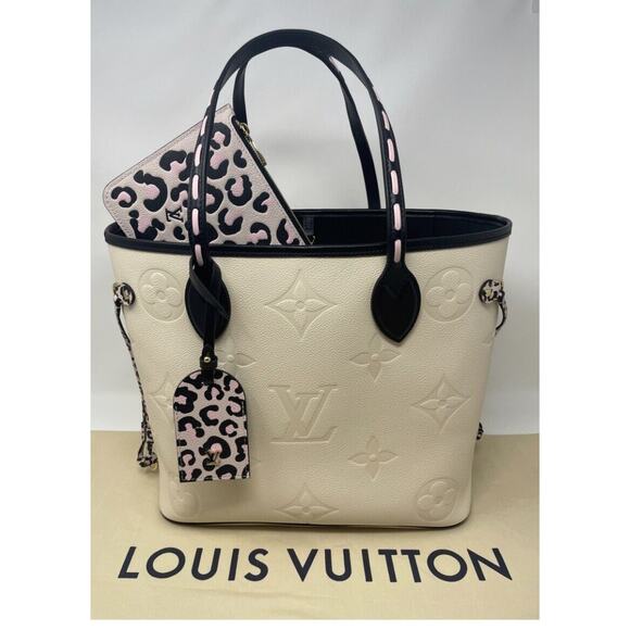 Louis Vuitton Neverfull Tote MM Ivory Leather - Picture 5 of 14